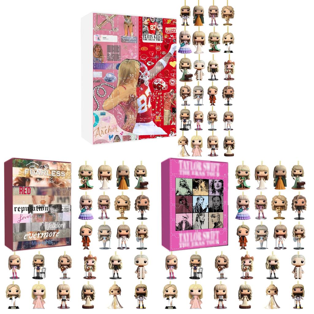 Weihnachts-Countdown 24 Tage Acryl-Adventskalender mit versteckten Blind Boxes für Weihnachtsgeschenke