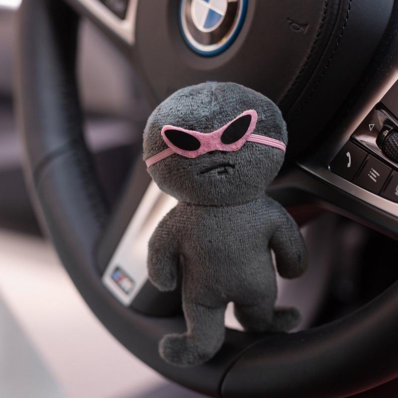 Cartoon Funny Expression Alien Doll Pendant Plush Toy Doll Bag Hanging Keychain
