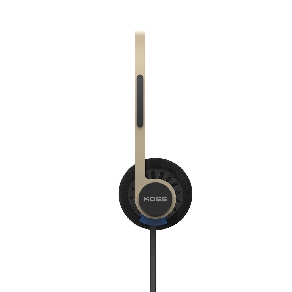 KOSS KPH40 Utility Detachable Cord Design S On-Ear Headphones, System, Ultra-Lightweight (Rhythm Beige)