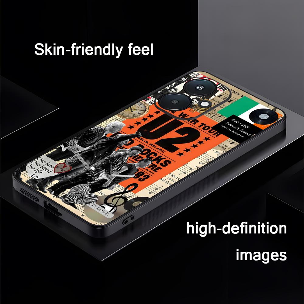 

Cool U2 Rock Band Phone Case For Xiaomi Redmi 14C 13C 12C Note14 13 12 11 10 Pro Plus S Soft Black Phone Cover Redmi Note 13 Pro+ 5G