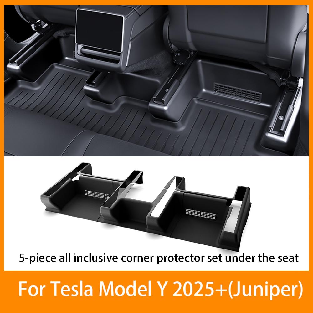 2 4 8Pcs For Tesla Model Y Juniper 2026+ ABS Front Rear Door Sill Protector Threshold Strip Anti-kick Guard Panel Waterproof Pad