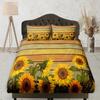 Bedding Set Sunflower On Wooden Sheet