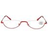 Retro Ultra-licht Metall Halb Rahmen Lesebrille Tragbare Männer Frauen Leser Optische Spektakel Kleine Rahmen Brillen