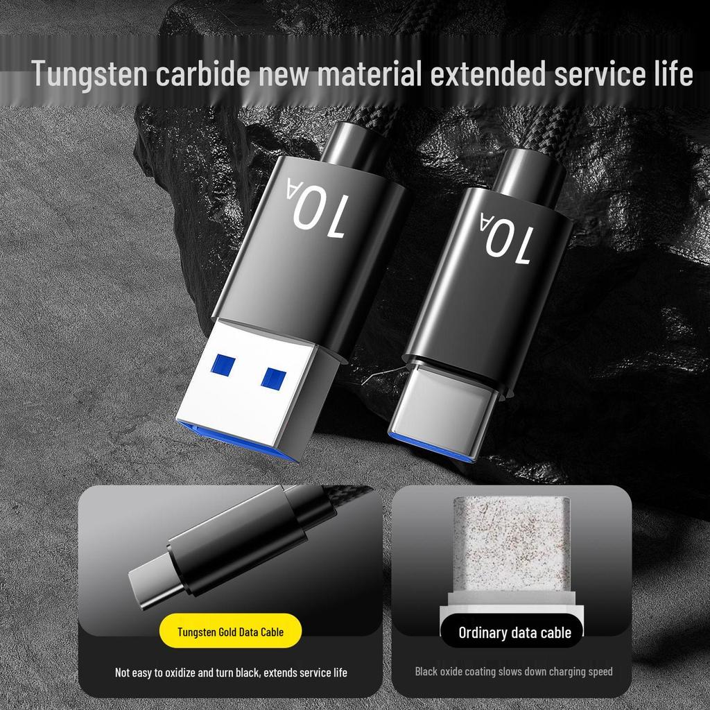 120W Braided 10A Flash Charge USB-C Cable for Huawei Honor