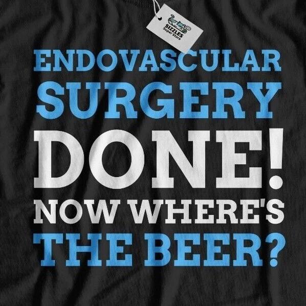 Unisex Funny Aortic Aneurysm T-Shirt Endovascular Surgery Heart Aorta Gifts S