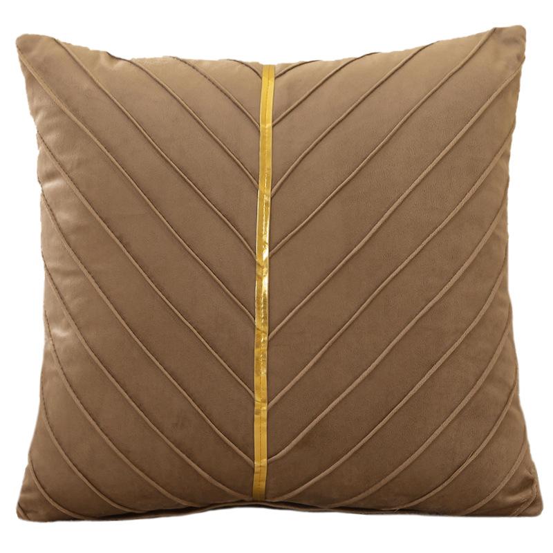 Household Flannel Pillow Cover Cojines Simple Pure Color Sofa Splicing Pillowcase Dutch Velvet Cushion Covers 45X45 Home Decor