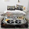 Historic Route 66 Mother Road Bedding Set Bedroom Soft Modern Bedspreads Comefortable Duvet Cover Quilt Cover And Pillowcase