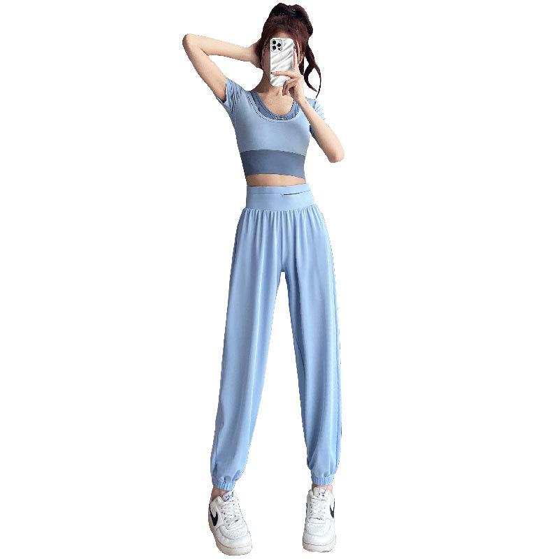 2025 Women's Quick-Dry Sportswear Set: Summer Gym & Yoga Suit with Casual Green Pants