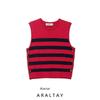 Araltay New Arrival Fashion Style Women's Clothing Fashion Side Button Decoration Knitting Vest Style Tops 2893078
