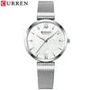 Curren 9067 Wasserdichte Quarz-Modeuhr für Damen mit Netzarmband