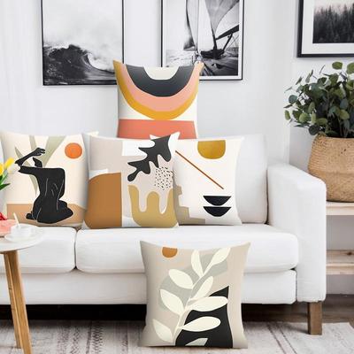 Taie d'oreiller décorative Elife géométrie artistique Polyester coton décoration de la maison voiture housse de coussin canapé taie d'oreiller