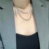 Fashion Cross Double Layers Rhinestone Chain Necklace For Women  New Jewelry