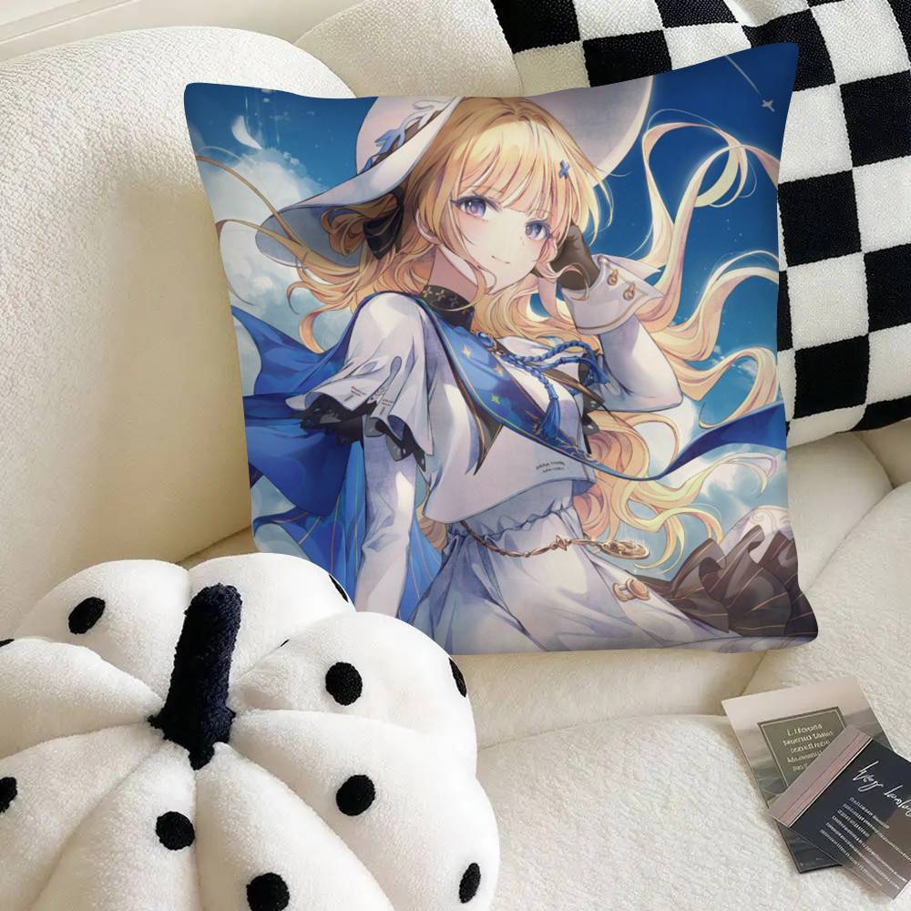 Phoebe Hot 3D Game Wuthering Waves Pillow Case Square Pillow Bedroom Sofa Leisure Comfort Cushion Car Home Decoration