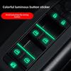 Car Luminous Door Window Lift Button Stickers Car Windows Control Panel Decals Car Interior Sticker Auto Interior Accessories