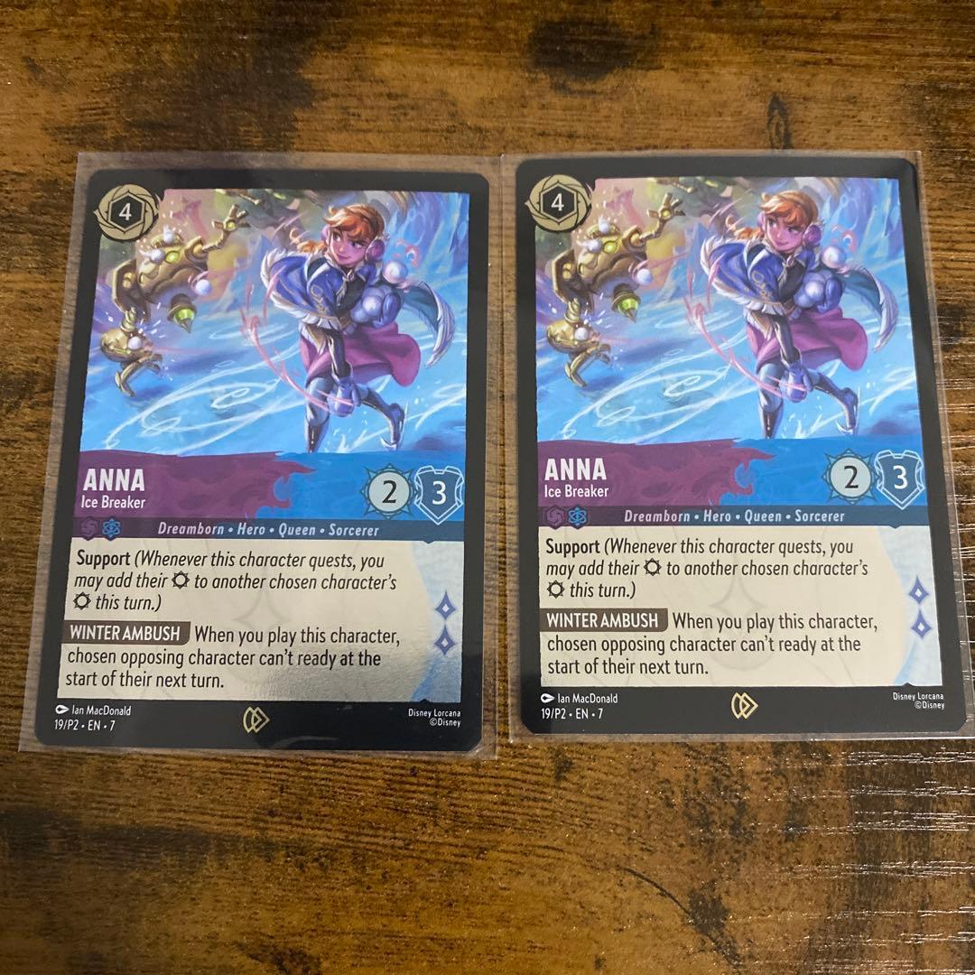 Used Lorcana Anna Promo Foil Limited 19/P2 Set of 2