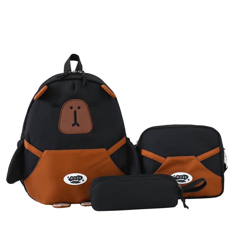 Cute Capybara Handbag for Primary and Secondary Schools Korean Style Junior High School Students Tutoring Bag Backpack