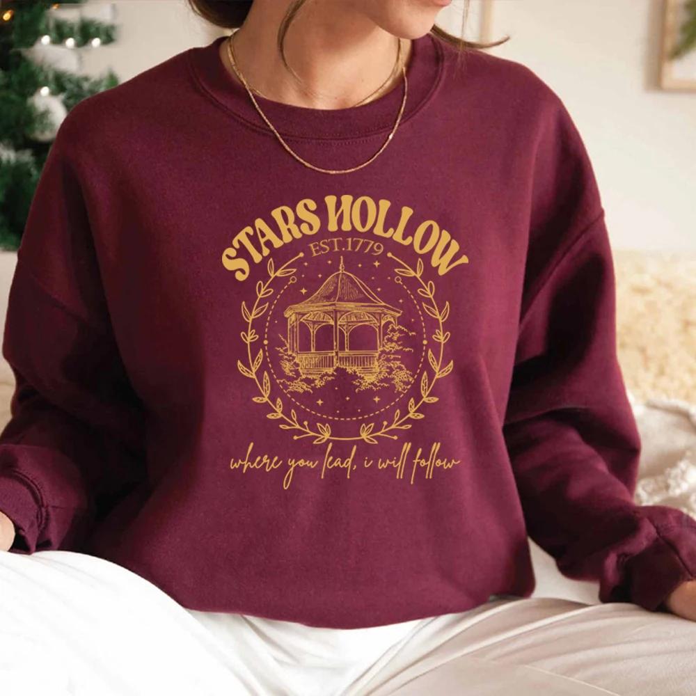 Stars Hollow Where You Lead I Will Follow Sweatshirt Vintage Stars Hollow Sweatshirt Lukes Diner Hoodie Fall Festival Sweater