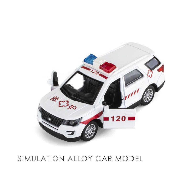 NJI23 New 1:36 Ford Explorer Alloy Car Model Sound and light Diecasts & Toy Vehicles Toy Cars Kid Toys For Children Collection Gifts