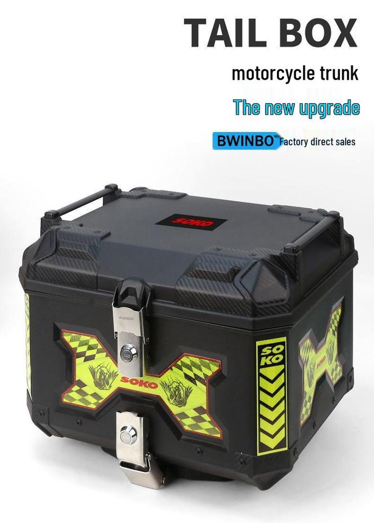 Universal Large-Capacity Quick-Release Tail Box for Cross-Country and Electric Motorcycles