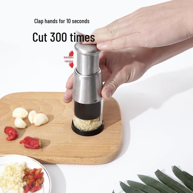 Edelstahl Knoblauchpresse & Schäler Set