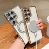 For Samsung A56 A36 A26 A16 A55 A35 A25 A15 A05 Crystal Diamond Clear Case Bling Sparkly Magsafe Magnetic Wireless Charging Case