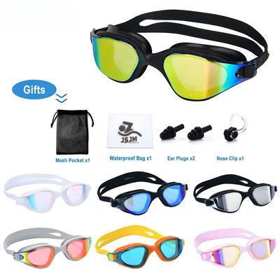 Ochelari de înot unisex pentru adulți – Ochelari de înot anti-aburire pentru bărbați și femei – Ochelari de înot profesioniști impermeabili din silicon reglabili
