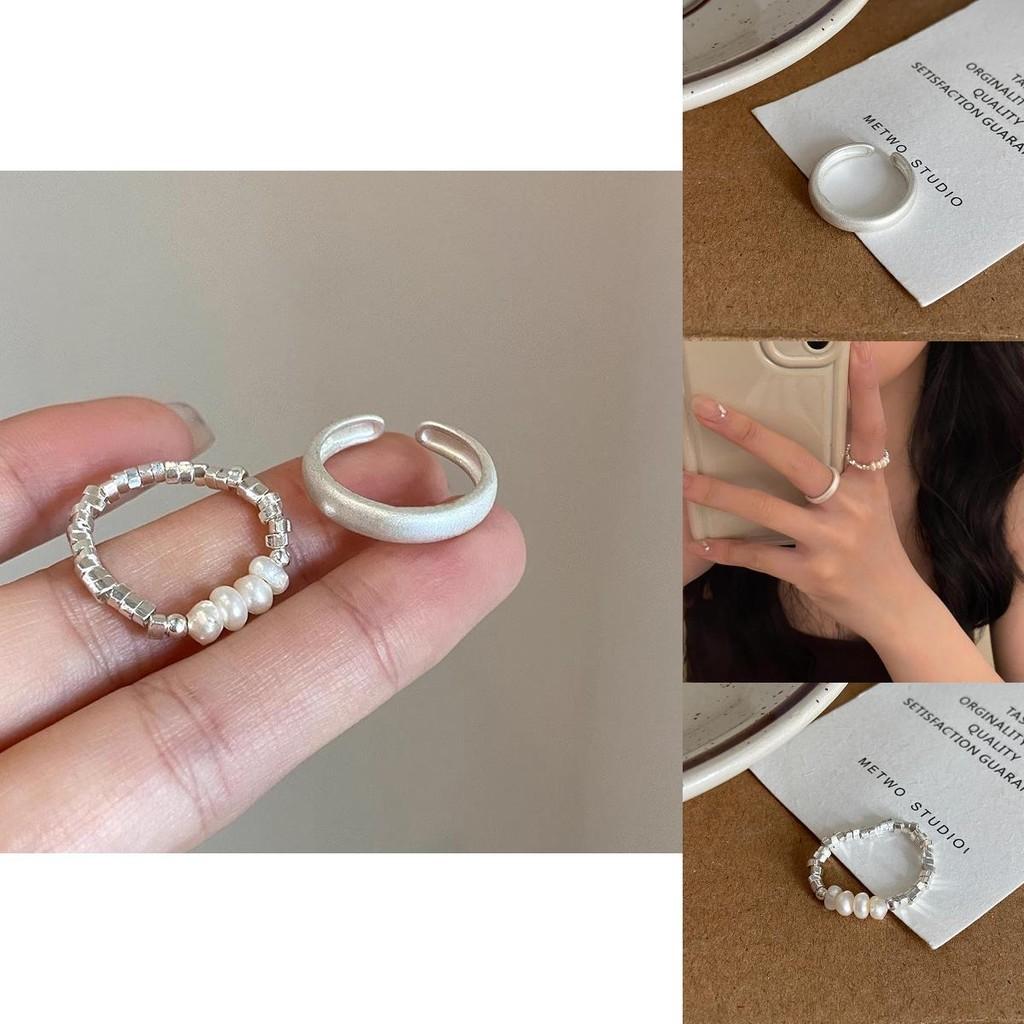 Minimalist Trendy Copper Ring With Unique Freshwater Pearls For Fashion Womens