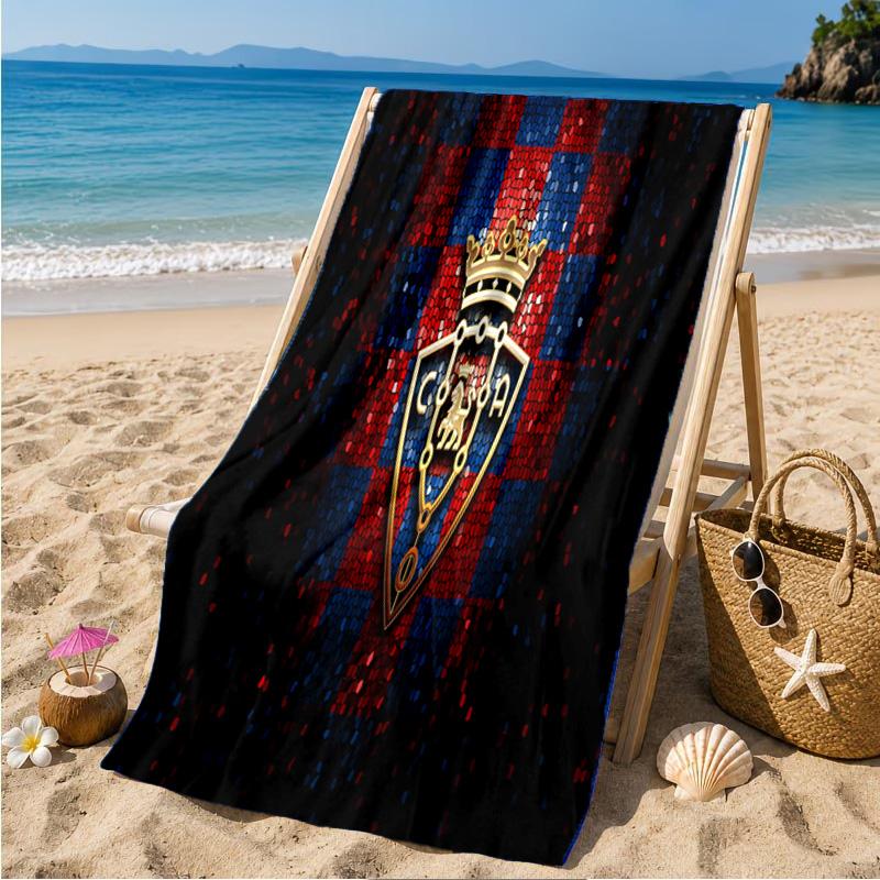 FC Osasuna Golden Lion Beach Towel Microfiber Beach Towel, Lightweight and Quick-Dry, for Summer Travel, Swimming Pool Fan Birthday Gift