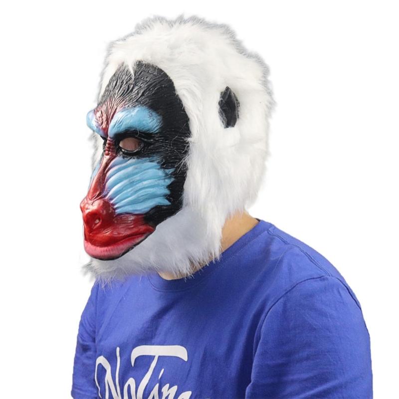 Full Face Chimpanzee Mask Breathable Latex Chimpanzee Mask For Men Women Cosplay Halloween Costume Accessories