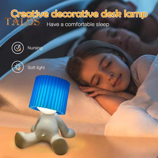 Lampka nocna LED o miękkim blasku, kreatywny kształt, szerokie zastosowanie, zabawna lampa stołowa typu plug-in, lampka nocna w kształcie chłopca, dekoracja