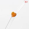 Heart Glass Straw Reusable Drinking Straws Cute Straw For Festival Party Wedding Cocktail Bar Beachs