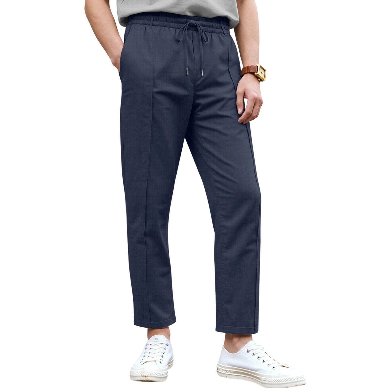 

Мужские Американский стиль Повседневные Большой размер Деловые Самосовершенствование Брюки XXXL тёмно-синий