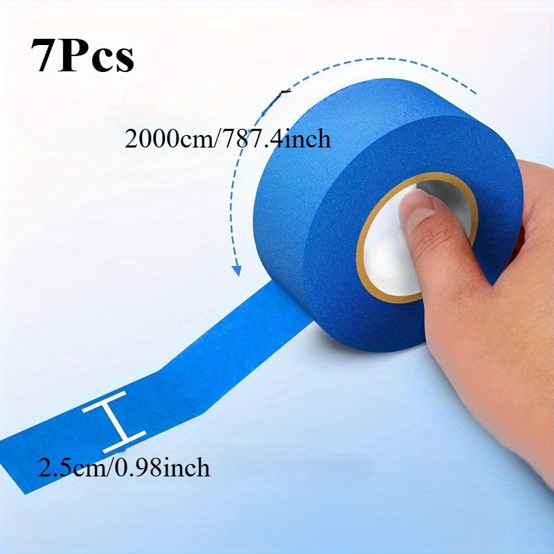 

7 Rolls Blue Painter Tape Adhesive Masking Tape for Home Office School DIY Art Crafts Labels