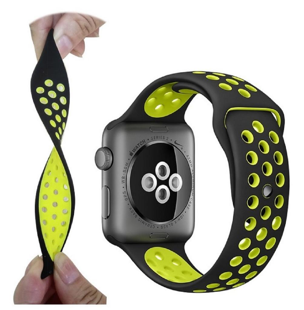 Silicone Replacement Sport Wrist Bracelet Watch Strap Suitable For Iwatch Apple
