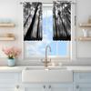 2 Panels Distinctive Metasequoia Art Picture Printed Curtains   Half Blackout Suitable for Artistic Home Decorative Curtains