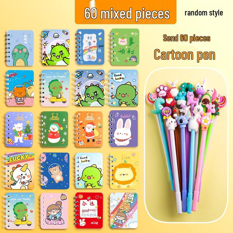 Cute Cartoon Girly Heart Mini Notebook - Portable Pocket Size