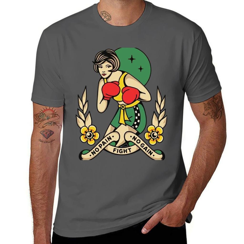 Traditional Beautiful Fearless Boxer Tattoo Tshirt Unisex T Shirt Graphic T Shirts For Unisex Graphic Vintage Tshirt