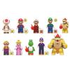 (Style G 14pcs) 14Super Mario Luigi Peach Princess Mushroom Mini Figures Building Blocks Characters Kids Best Gift