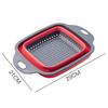 HOMZY Round Square Foldable Silicone Colander Fruit Vegetable Washing Basket Strainer Collapsible Drainer Handle Kitchen Tools