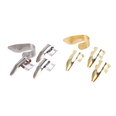 8Pcs Finger Picks Metal Adjustable Guitar Banjo Ukulele Parts Musical Instrument Accessories