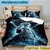 3pcs Custom Name Seek Hallows Witch Bedding Set Includes 1 Duvet Cover & 2 Pillowcases for All Seasons Dormitory Home Decor Christmas Gifts