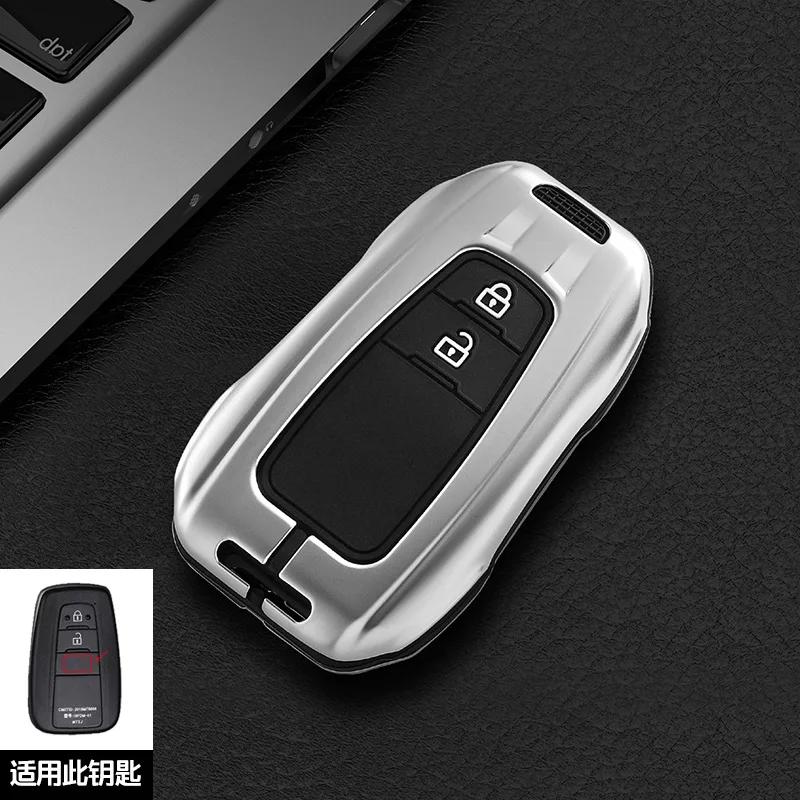 Car Key Case Cover Shell For Toyota Hilux Fortuner Land Cruiser Camry Coralla Crown RAV4 Highland CHR C-HR Fob Accessories