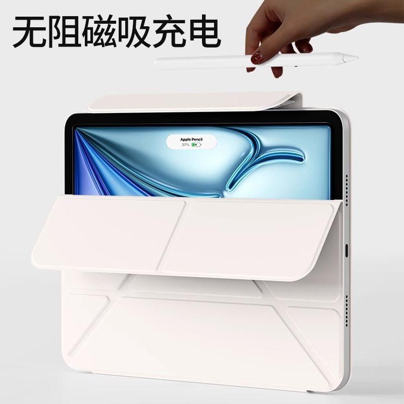 Magnetische Abnehmbare Doppelseitige Folio-Hülle für iPad 11. Gen A16 Pro 11 Air 5 Mit Ständer Sleep/Wake Anti-Shock PU-Leder