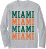 Miami Florida FL Vintage Athletic Sports Design Long Sleeve T-Shirt