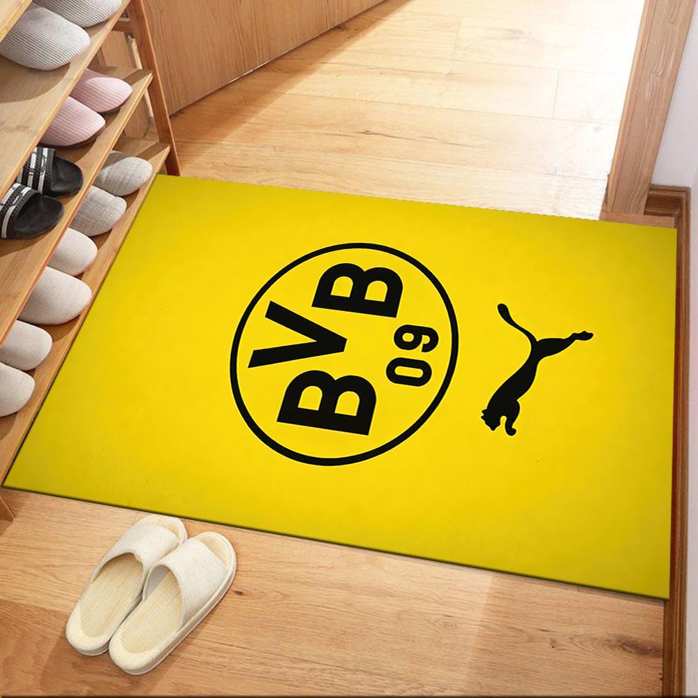 Borussia Dortmund Floor Mat Design For Living Rooms Kitchen Game Room Dining Room Antislip Rug Office Home Decor Birthdaychristmas Gift
