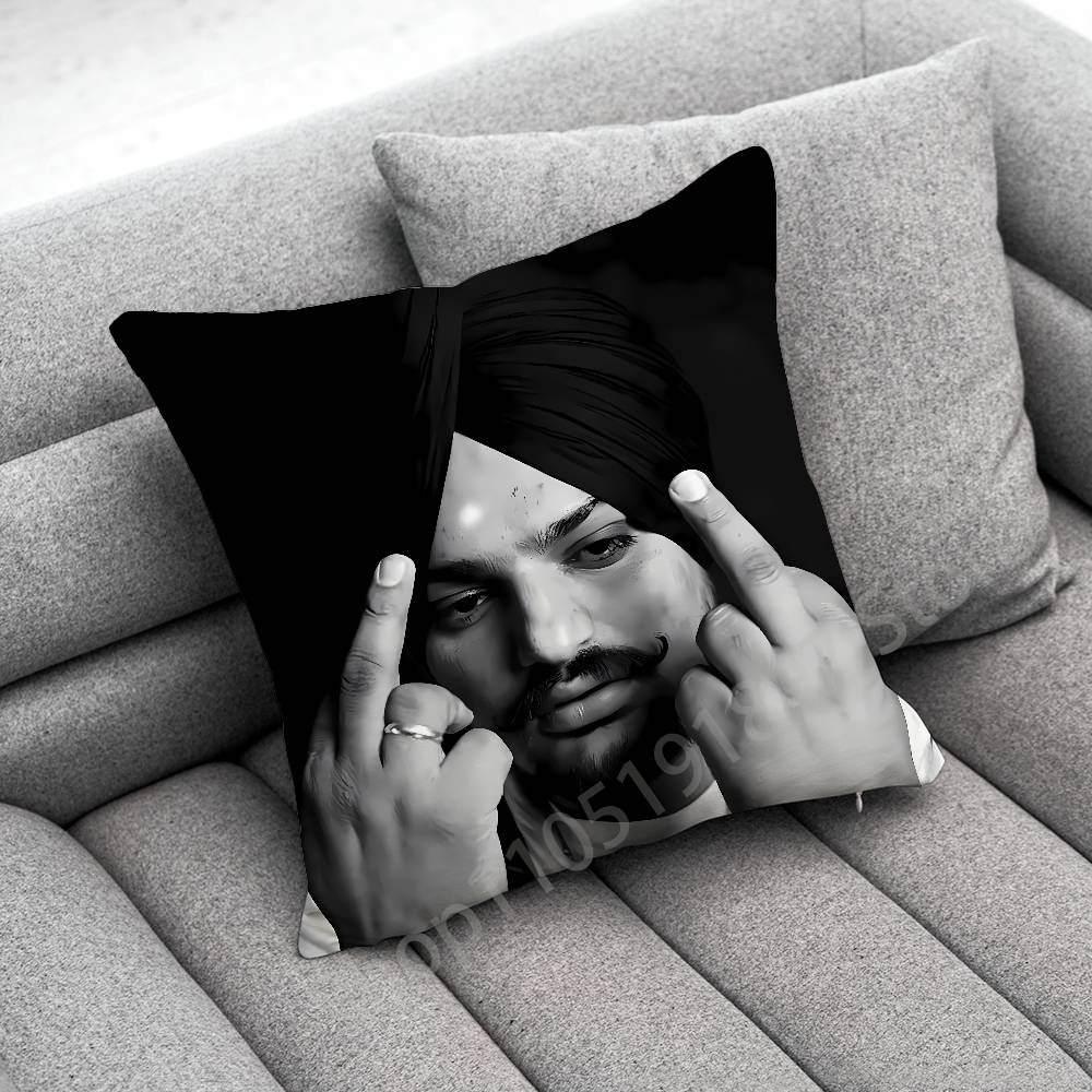 S-Sidhu Moose Wala No Name Throw Pillow Case For 45x45cm 40x40cm 55x55cm 50x50cm 30x30cm Square Car Pillowcase Shell 30cmx30cm
