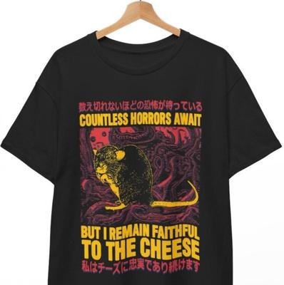 Faithful to the Cheese Japanisches Horror Ratten T-Shirt, Unisex-T-Shirt