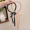 Weave Hair Y2k Thin Headband Women Ribbon Hair Hoop Balletcore Bow Headband Korean Hairband