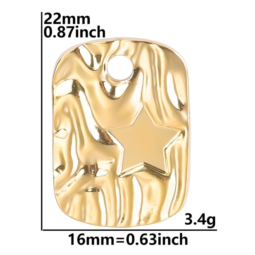 6pcs Sun Moon Stainless Steel Charms For Jewelry Making Bulk Flower Pendant Charm Gold Color Breloque Acier Inoxydable Pendant
