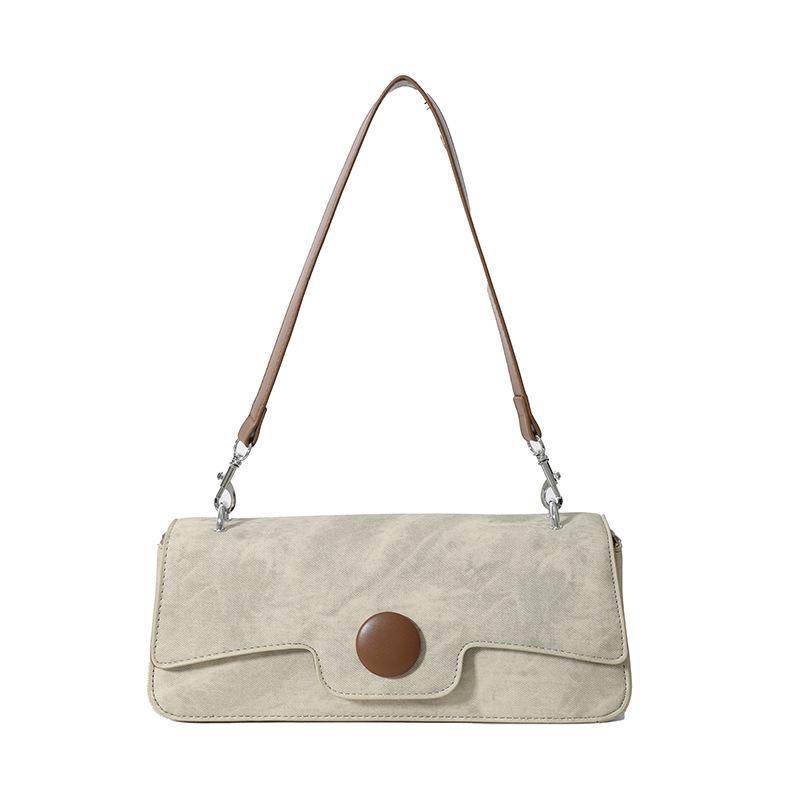 

Сумка подмышку женская большой вместимости 2025 осень новая французская нишевая ретро зарубежный стиль сумка на плечо сумка кроссбоди багет серый